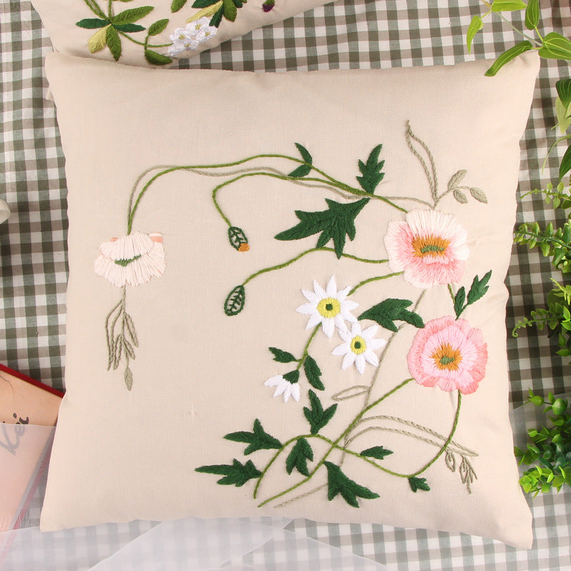 Lavender Pillow Cover Embroidery Kit
