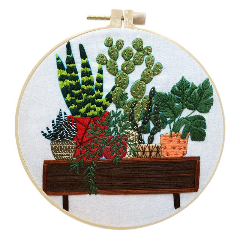 Houseplant Shelf Embroidery Kit