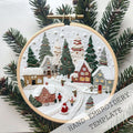 Winter Village Embroidery Kit
