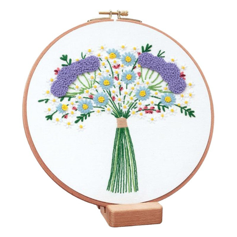 Lavender Bouquet Beginner Embroidery Kit