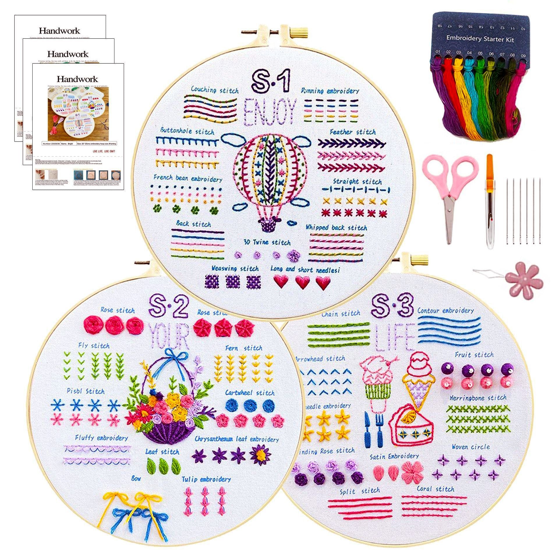 Complete Beginner Embroidery Practice Set
