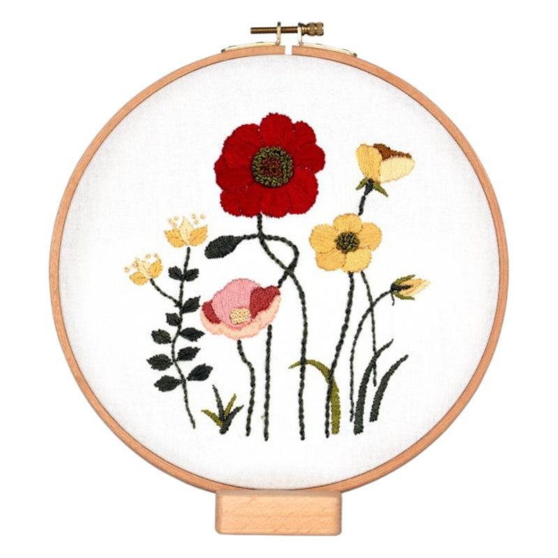 Modern Poppy Embroidery Kit
