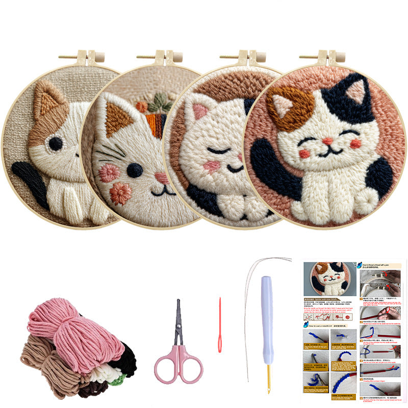 Whimsical Cats Punch Needle Collection