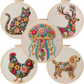 Floral Animal Portrait Embroidery Set