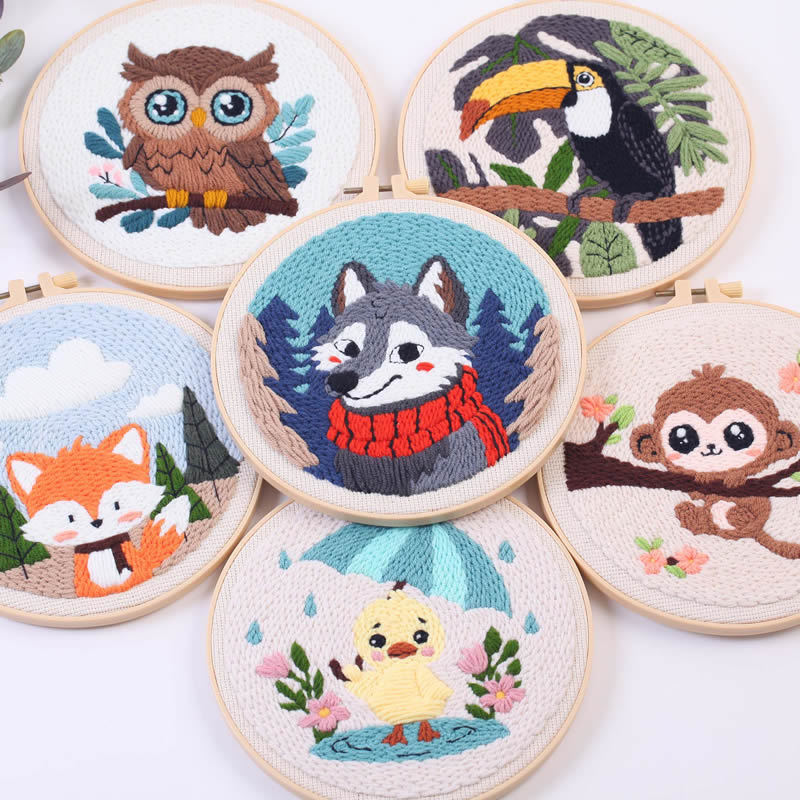 Woodland Animals Punch Needle Collection