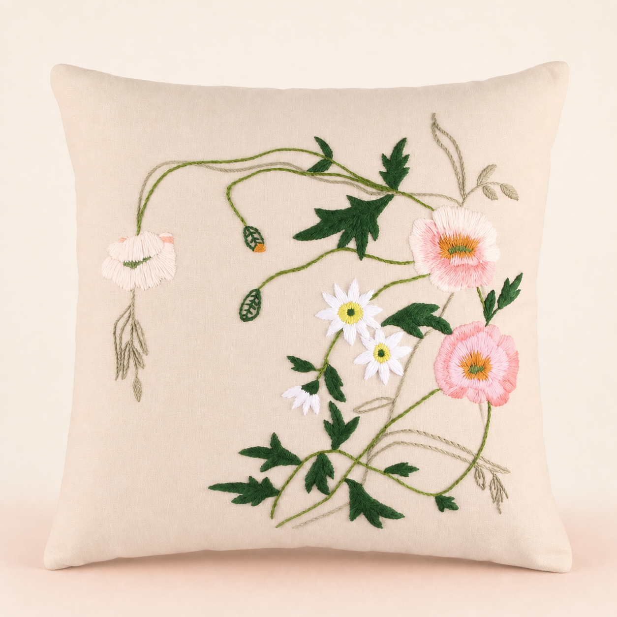Lavender Pillow Cover Embroidery Kit